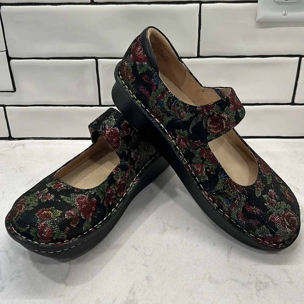 Alegria by PG Lite Paloma Flora Nova Leather Mary Jane Shoes EU‎ 41 / US 11-11.5